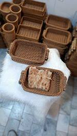 تصویر 2 از سبد حصیری مربع مدل ونوس با طراحی ساده و کاربردی